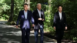 The United States and China have achieved what many deemed impossible - a historic meeting between US President Joe Biden, Japan's Prime Minister Fumio Kishida and South Korea's President Yoon Suk-yeol.